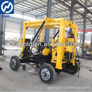 Max 600m Depth Trailer Mounted Water Well Drilling Rig